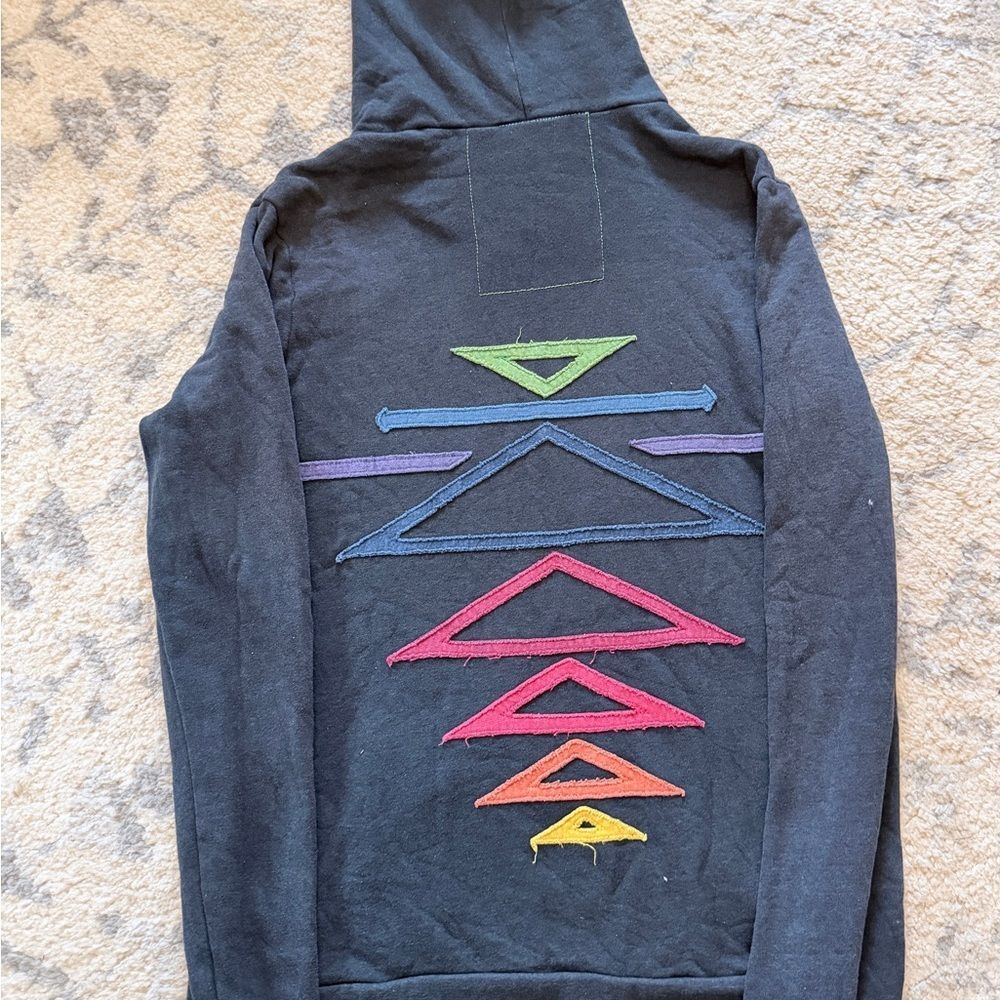 Very Rare Aviator Nation 360 Chevron Stripes Full Zip Hoodie - Picture 2 of 7